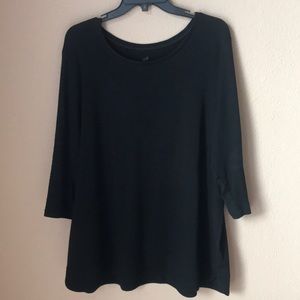 Like new J.Jill Black Scoop Neck Tee 2x